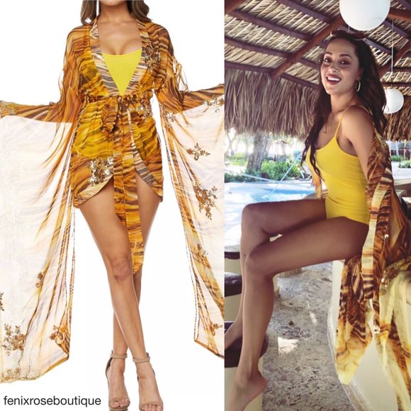 Yellow Two Piece Swim/Bodysuit Set - Picture 2 of 6